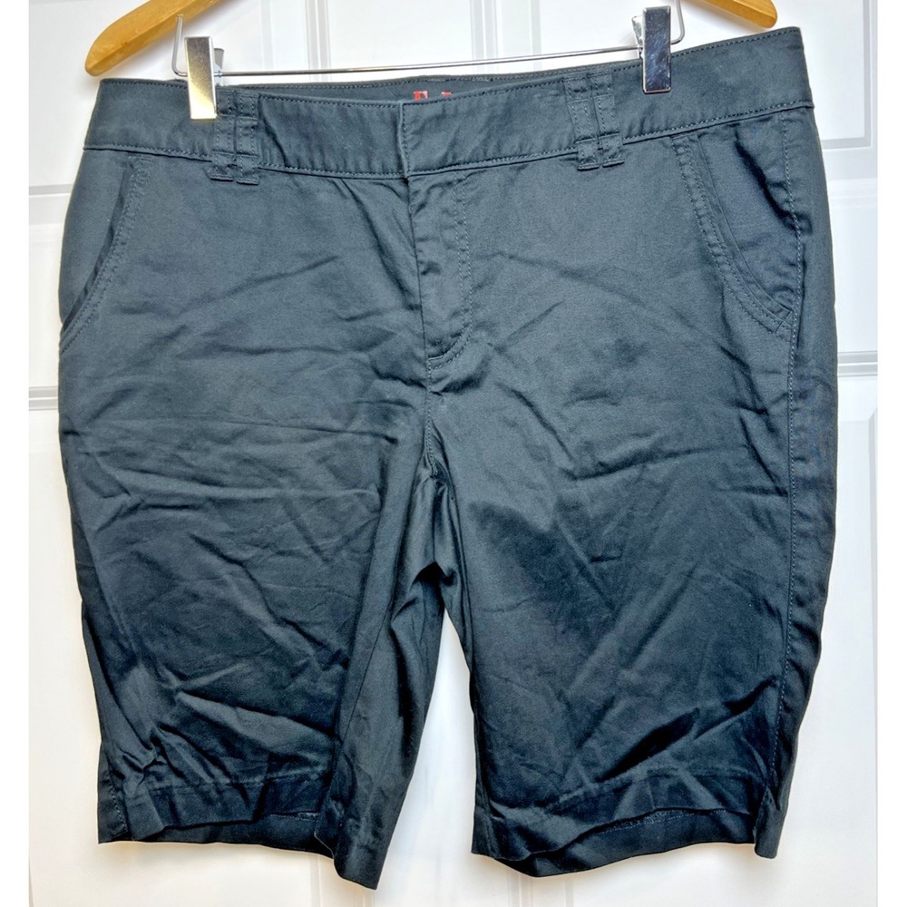 Elle Women's Shorts 14 NWT Black Cotton Spandex Stretch Casual Kohl's Summer Fit